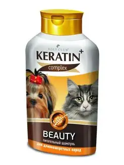 Шампунь для длинношерстных кошек и собак KERATIN+Beauty