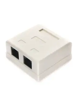 Розетка RJ-45 кат.6 внешняя 2 порта, 110&Krone