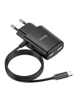 Зарядное устройство сетевое 2 USB C82A, Real, 2.4A, пластик…