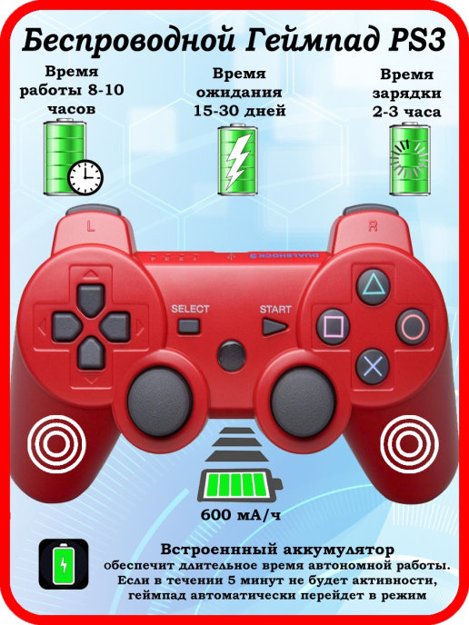 Геймпад для PS3 Dualshock 3 Беспрово