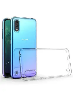 Чехол на Samsung Galaxy A01 прозрачный cиликоновый бампер