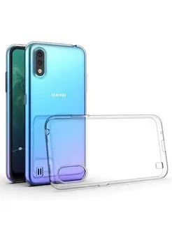 Чехол на Samsung Galaxy M01 прозрачный cиликоновый бампер