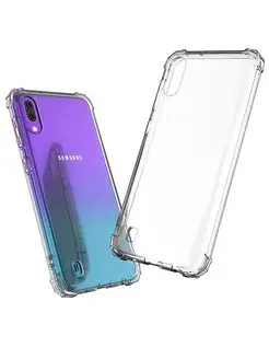 Чехол на Samsung Galaxy A10 прозрачный силиконовый бампер