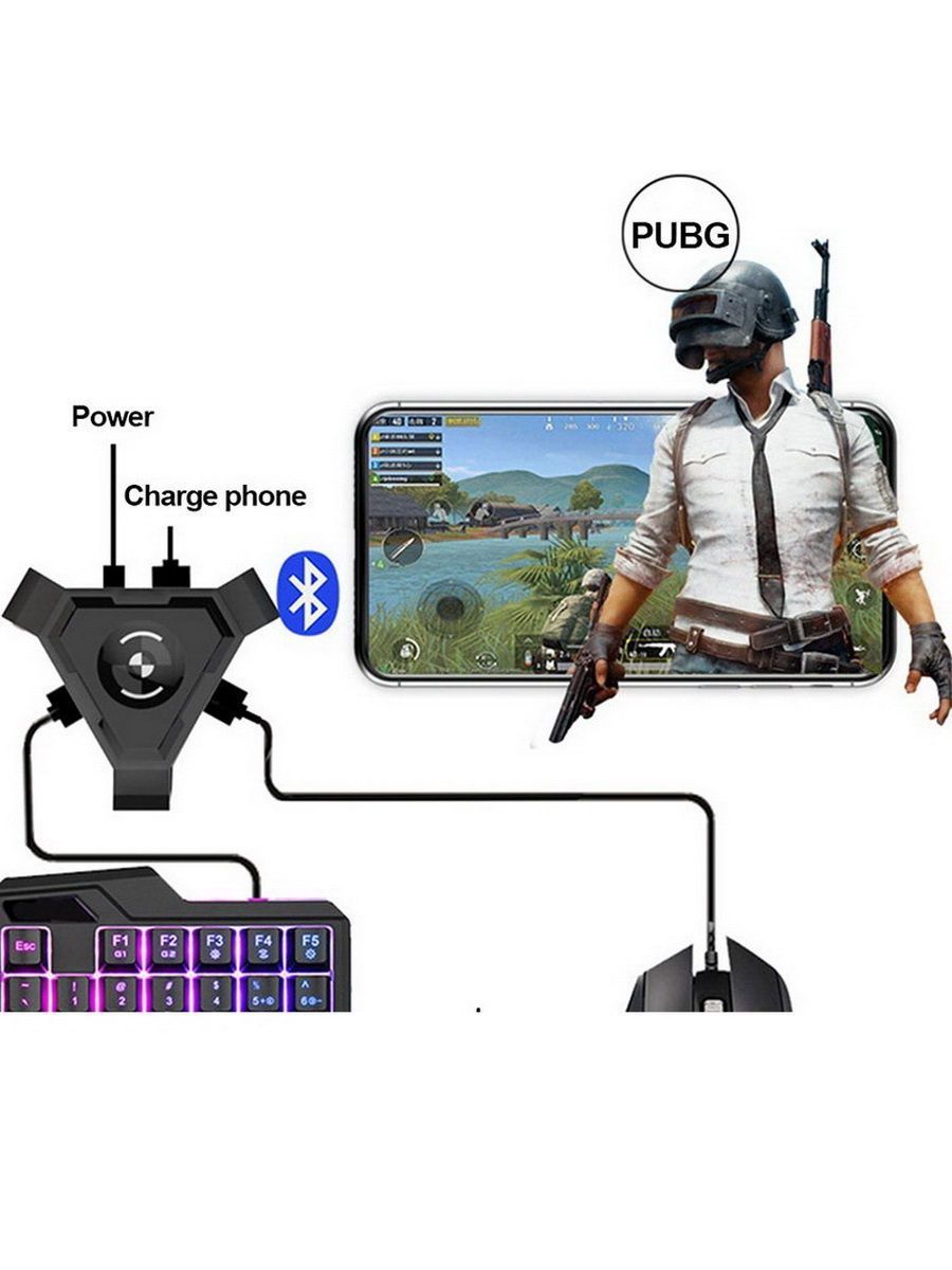 Pubg геймпад контроллер игровая клавиатура конвертер мыши для android фото 114