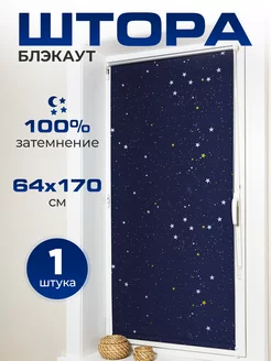 Рулонные шторы блэкаут, жалюзи 64*170