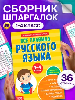 Шпаргалка Все правила по русскому языку 1-4 класс ВПР