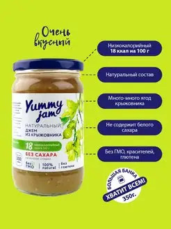 Джем без сахара Yummy Jam,350г,крыжовник