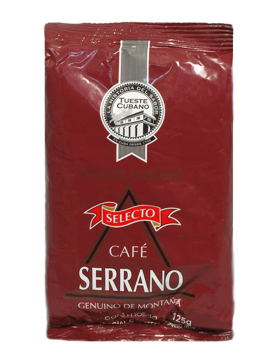 Кофе Serrano selecto. Серрано кофе молотый кубинский. Кубинский кофе Serrano. Кофе в зернах Serrano selecto.