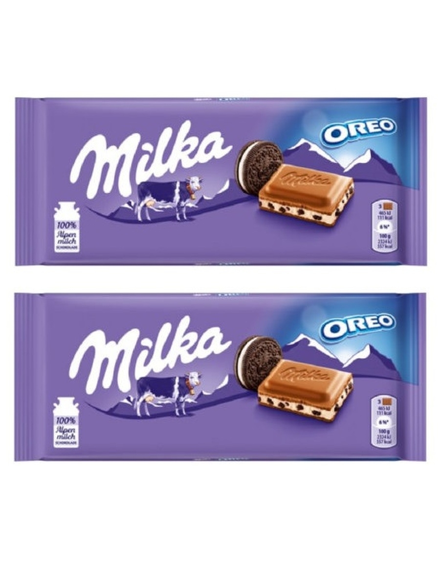 Milka шоколадная плитка 100гр Oreo White