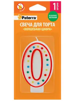 Свеча для торта, цифра 0