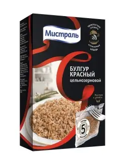 Крупа пшеничная Булгур красный цельнозерновой 5х80 г