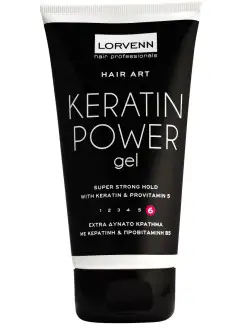 Гель HAIR ART сверхсильной фиксации keratin power gel 150 мл