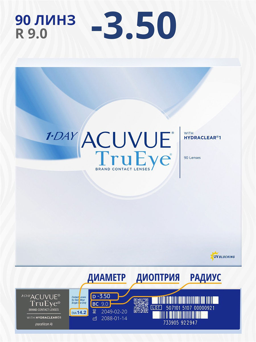 Линзы acuvue 1. Acuvue 1-Day TRUEYE. 1 Day Acuvue TRUEYE 180 шт. Acuvue 1-Day TRUEYE (90 линз). Acuvue TRUEYE 180 линз.