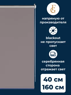 Штора рулонная Blackout Silver 40х160см серый