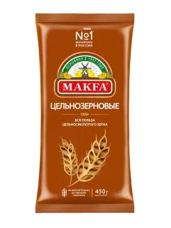 Макароны "Перья" цельнозерновые 450 г