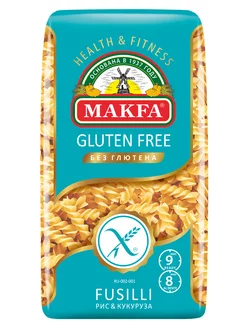 Макароны FUSILLI без глютена 300 г