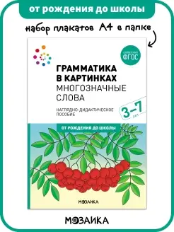 Набор плакатов для детей, обучение развитие речи 3+