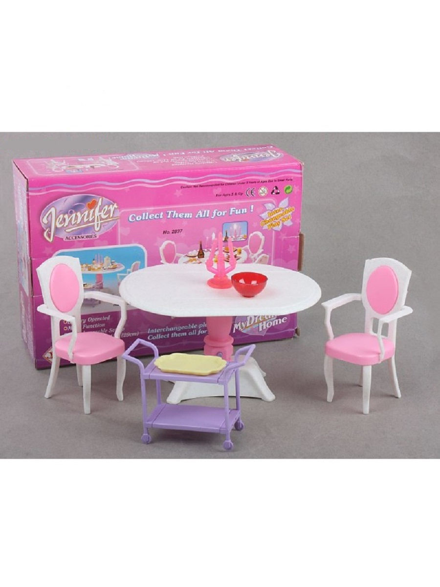 мебель кукольная столовая 8 предметов