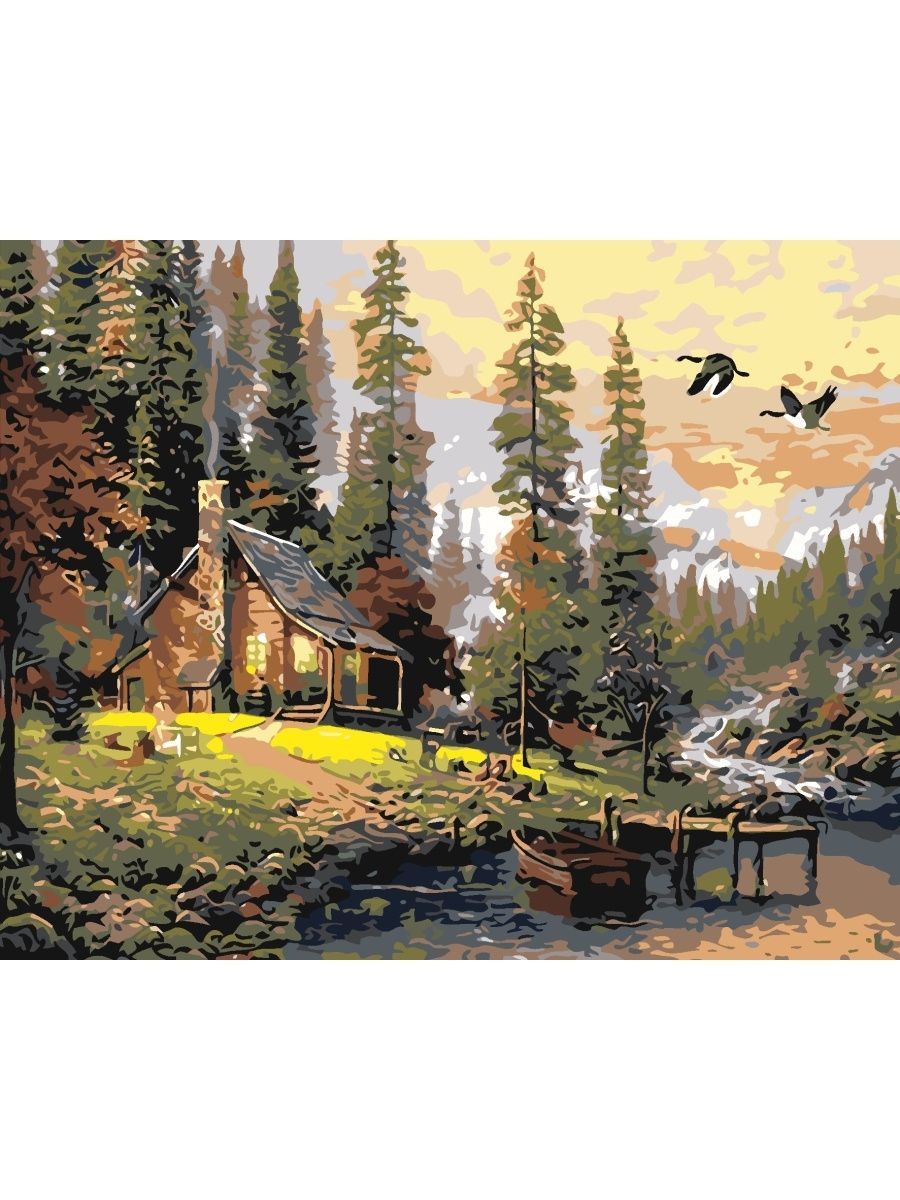 Томас Кинкейд картины домик в лесу