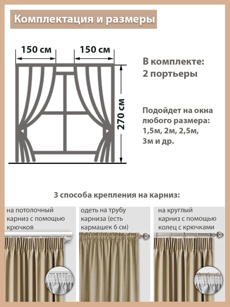 Как правильно подобрать шторы по размеру