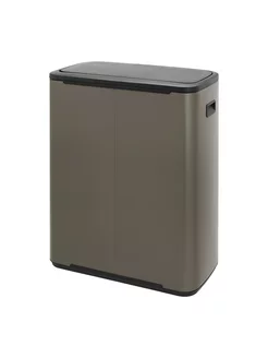 Бак мусорный Bo Touch Bin платиновый 2х30л 221521