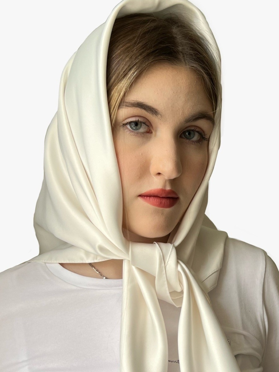 Шелковый платок на голову