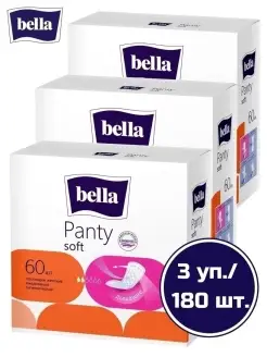 Прокладки женские ежедневные Panty Soft 60 шт. x 3 уп. белла