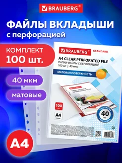 Файлы-вкладыши Мультифора А4 100 штук, 40 мкм, матовые