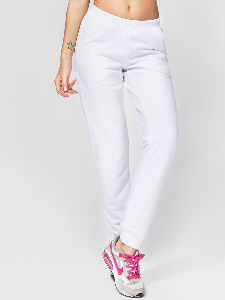 Женские белые спортивные штаны