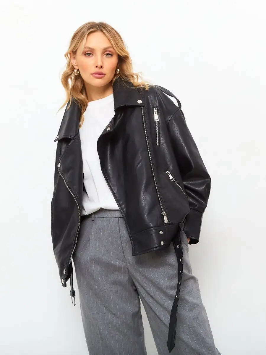 Черная кожаная куртка: стильный элемент гардероба для каждой женщины