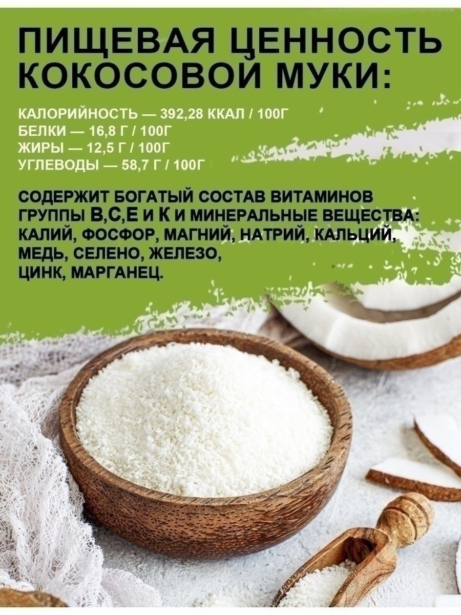 Кокосовая мука рецепты