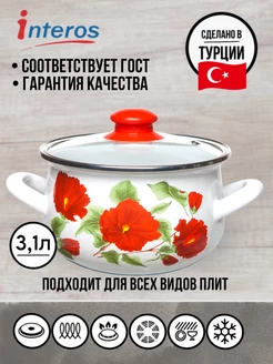 Каркаде Кастрюля эмалированная 3,1л