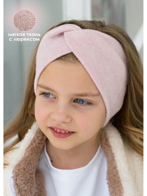 10 моделей повязки на голову для девочки спицами