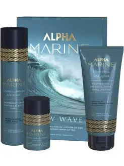 Подарочный набор ALPHA MARINE для мужчин, 250+200+50 мл