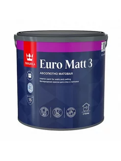 Краска интерьерная Euro Matt-3 2,7л белый (база А)