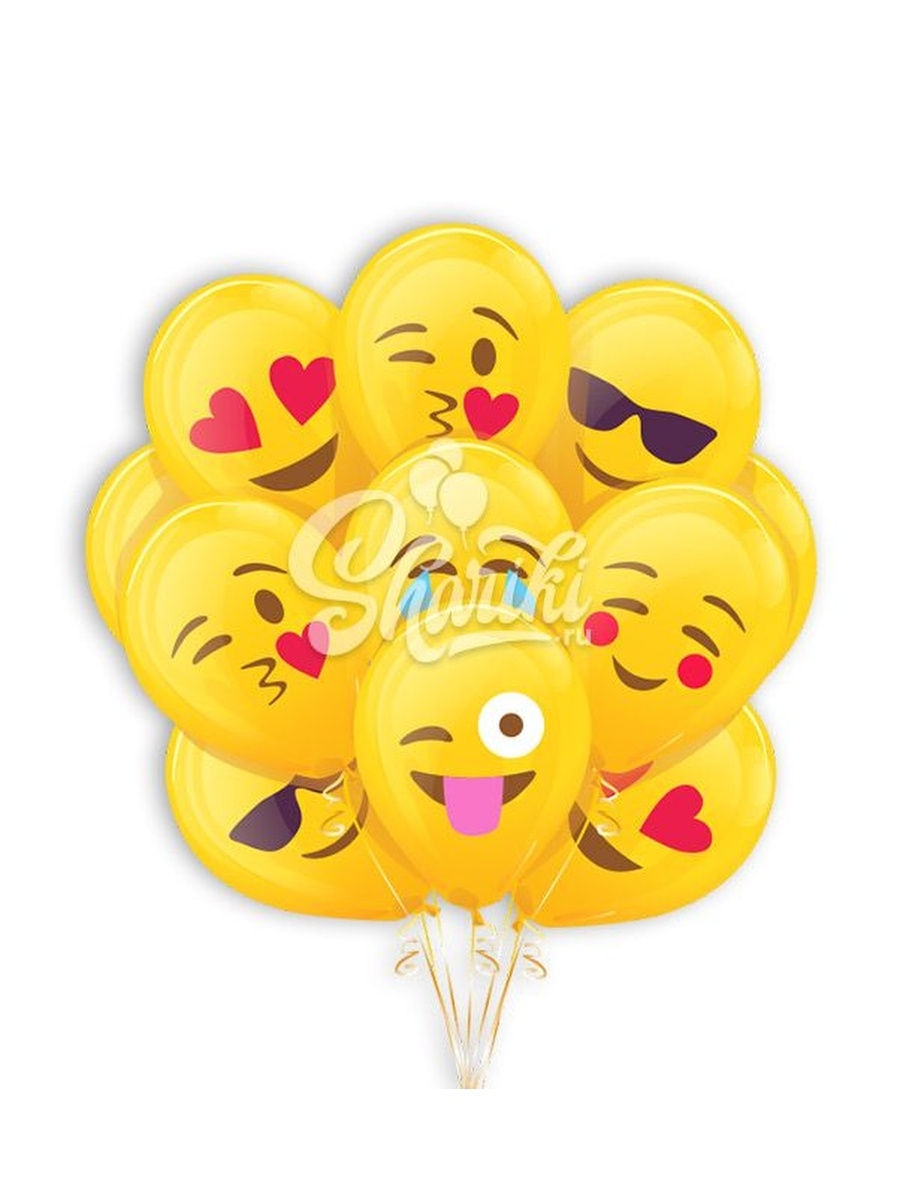 Emoji 14. Шары воздушные smile 10 шт.. Набор шаров с смайликами. Смайлики воздушные поцелуйчики. Прикольные штуки с шариками.