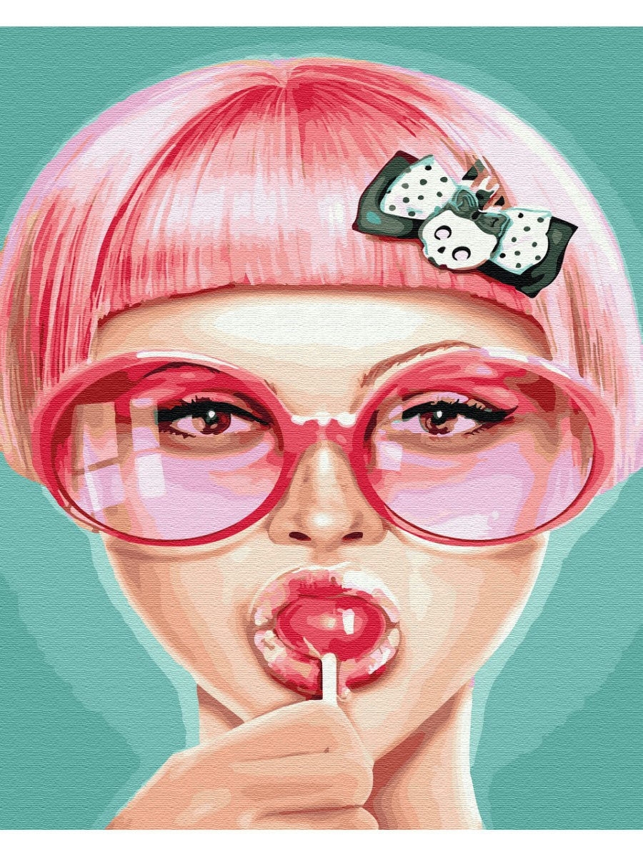 Девушка в розовых очках