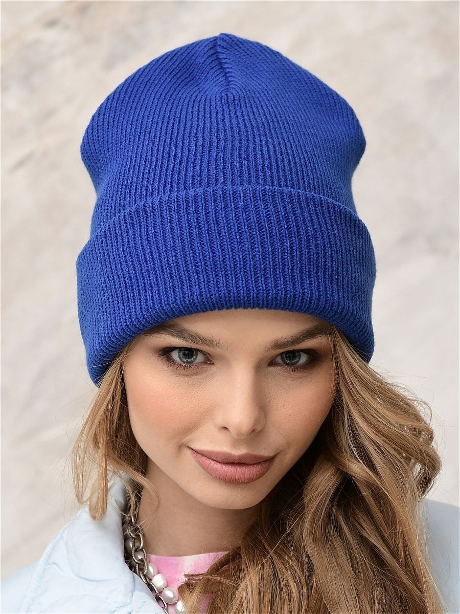 Женские синие шапки
