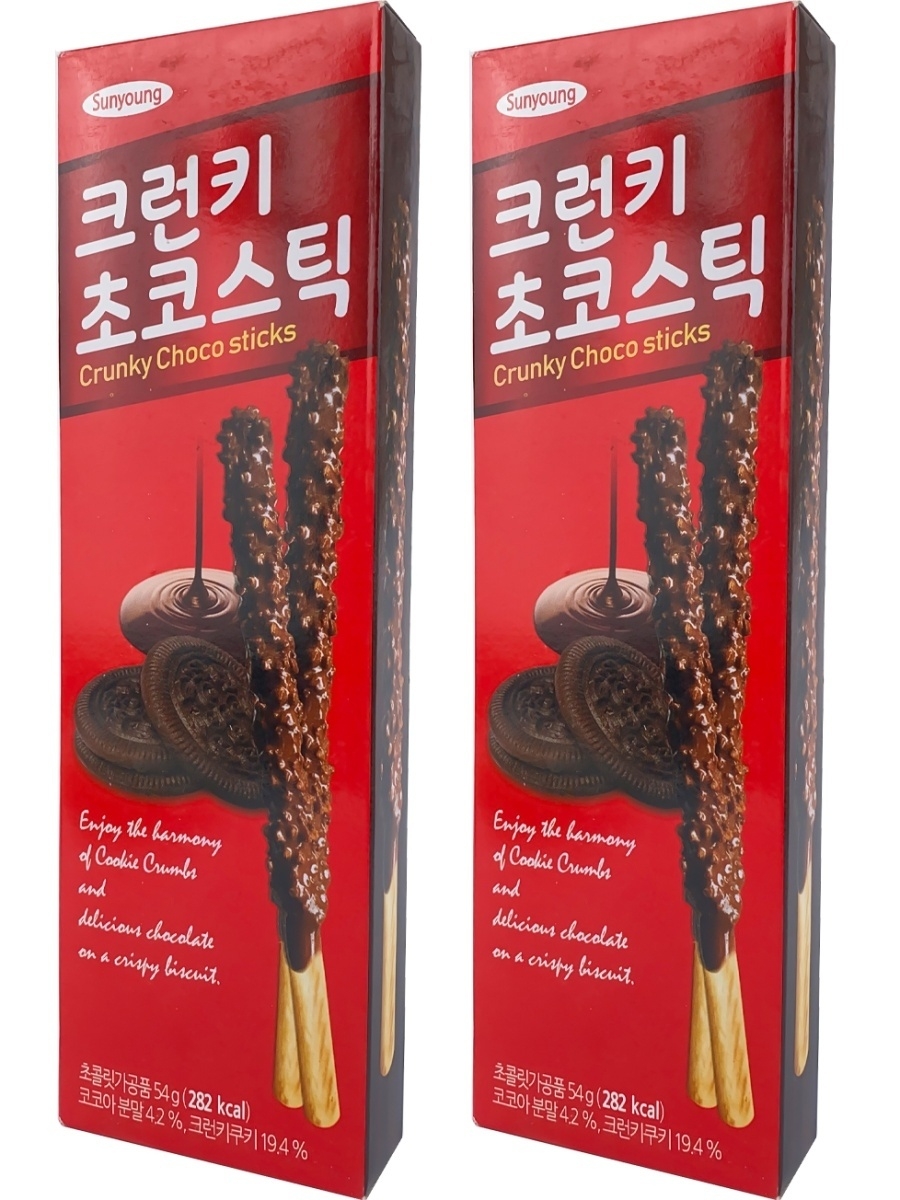 Палочки Sunyoung Almond Choco Sticks с миндалем, 54гр Корея (32шт)