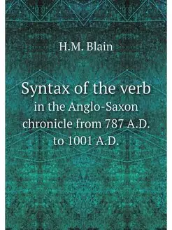 Syntax of the verb. in the Anglo-Saxo