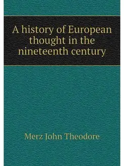 A history of European thought in the