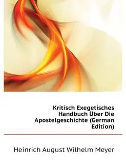 Kritisch Exegetisches Handbuch Uber D