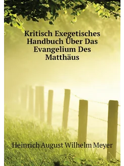 Kritisch Exegetisches Handbuch Über Das Evangelium D