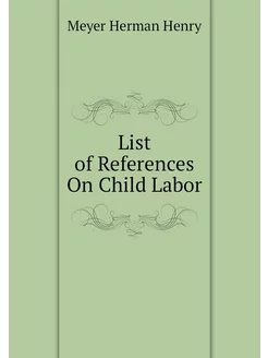 List of References On Child Labor