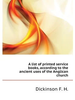 A list of printed service books, according to the an