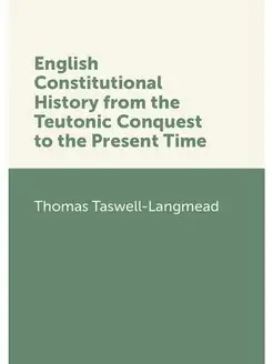 English Constitutional History from t