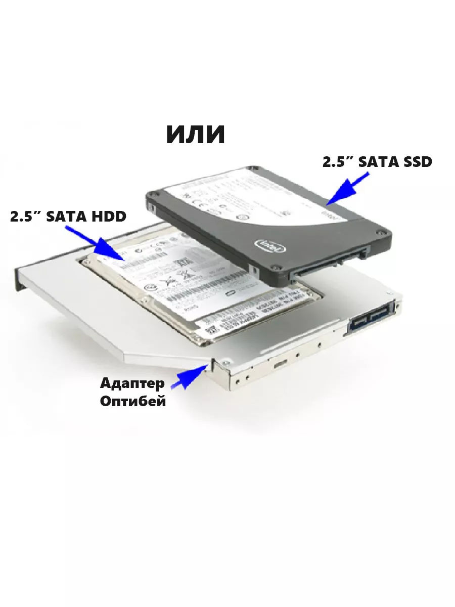адаптер optibay hdd(ssd) caddy 2. адаптер для ссд в привод ноутбука. Hdd caddy 9. салазки 9. 5.