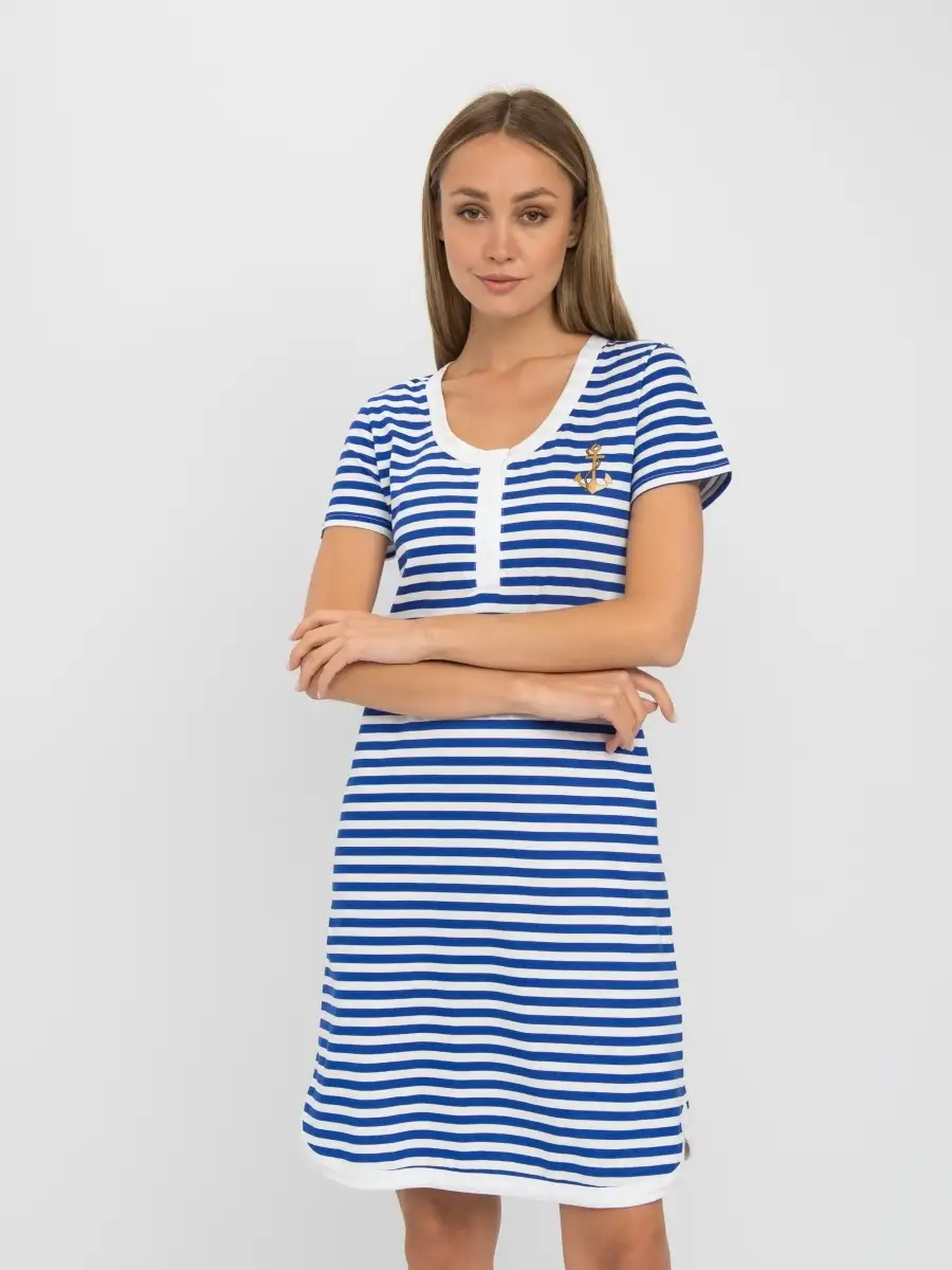 Платье в морском стиле Морской стиль 22386973 купить за 229 700 сум в интернет-магазине Wildberries