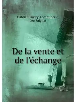 De la vente et de l'echange