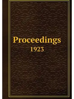 Proceedings. 1923